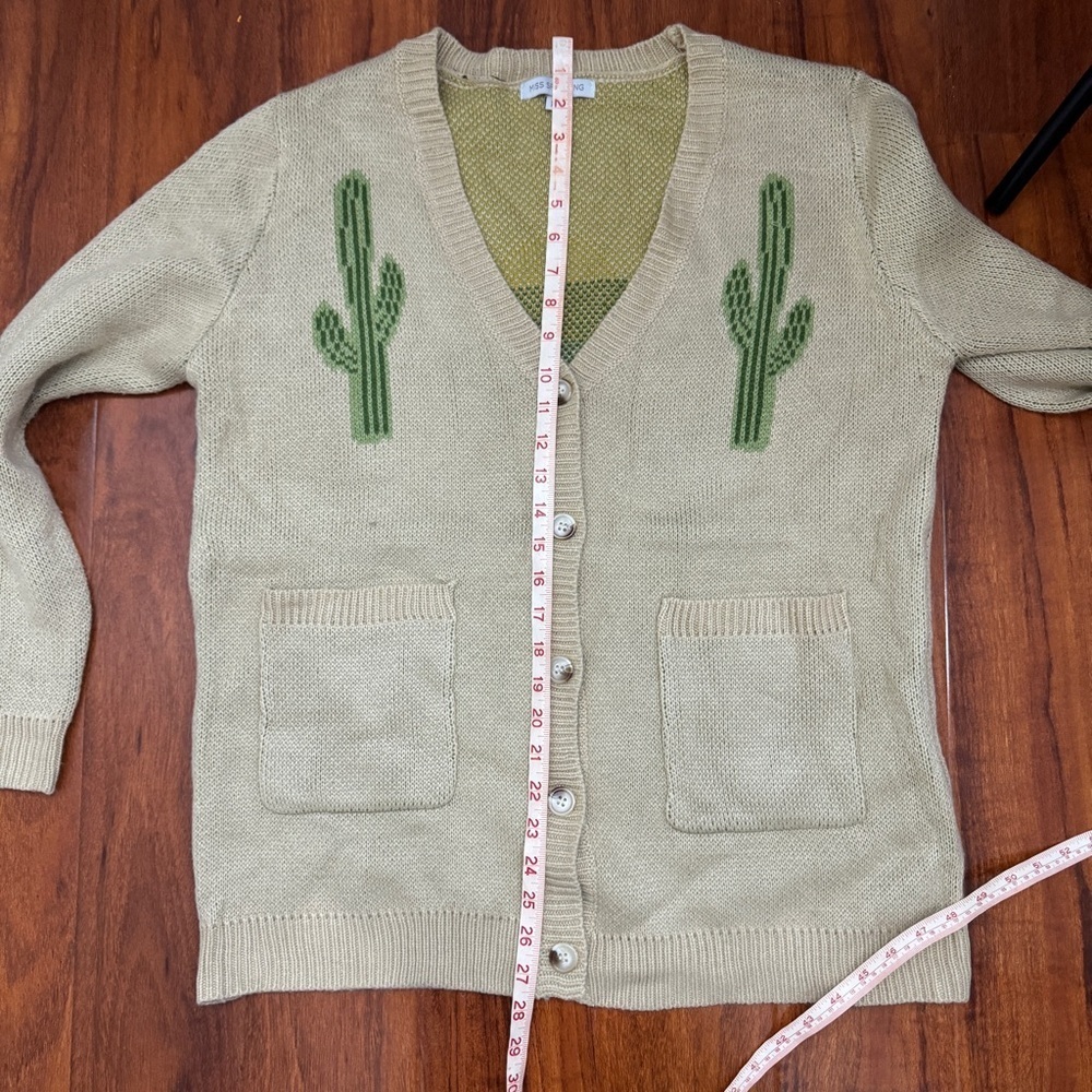 Miss Sparkling Vintage Cactus Sweater Womens Size Large - Picture 6 of 10